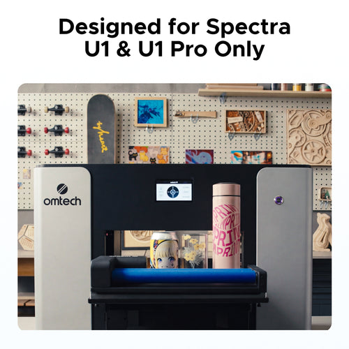 OMTech Rotary Roller Attachment for Spectra U1 & U1 Pro UV Printers
