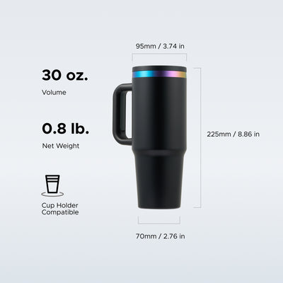 OMTech 30 oz. Tumblers with Handle & Lid, 12 Pack Tumbler Bulk with Double Wall Vacuum Insulation