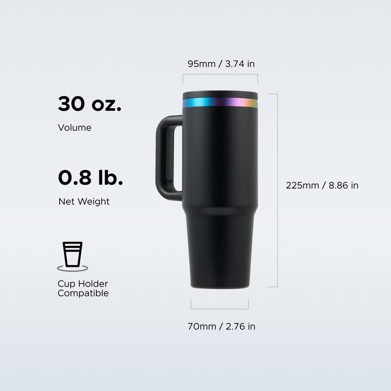 OMTech 30 oz. Tumblers with Handle & Lid, 12 Pack Tumbler Bulk with Double Wall Vacuum Insulation