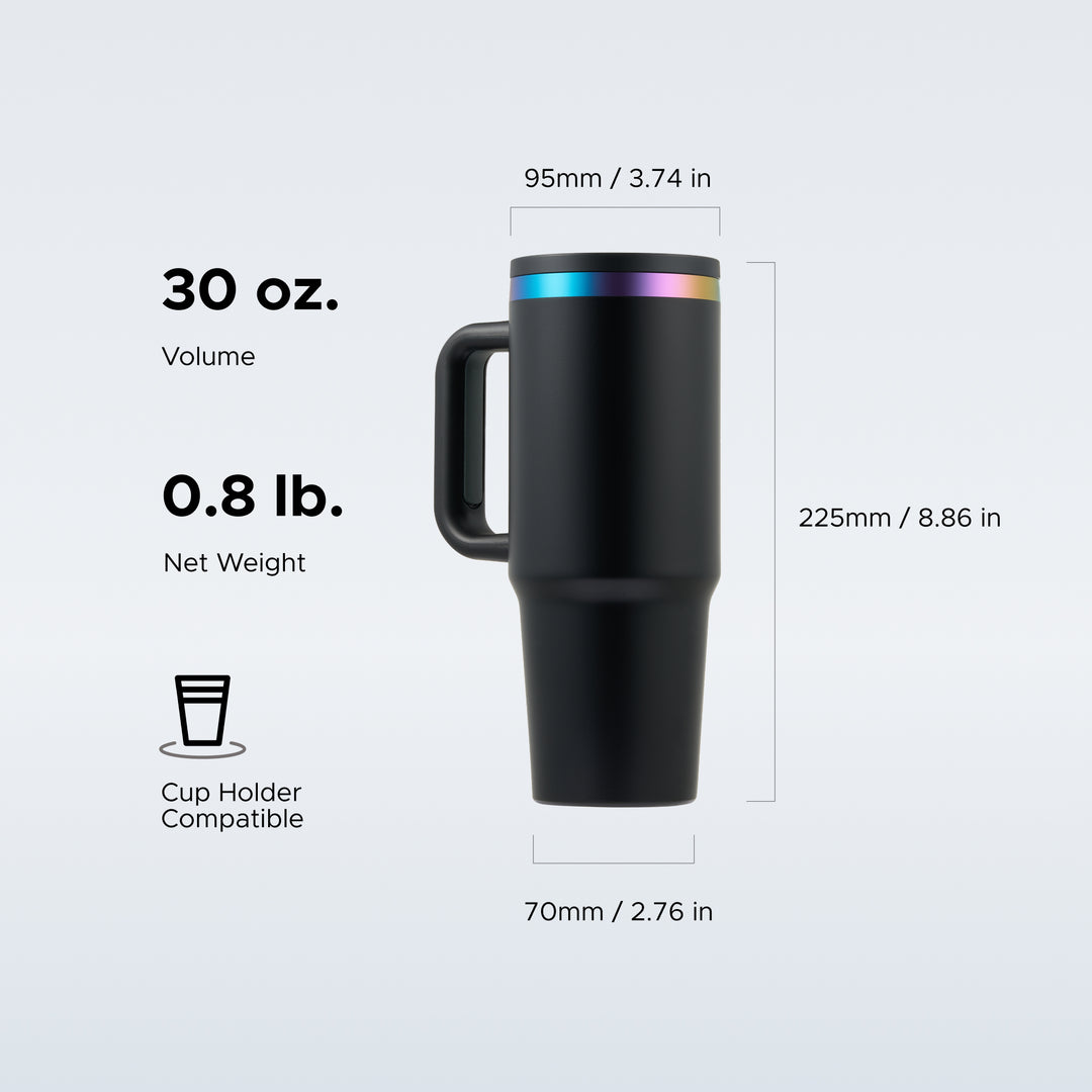 OMTech 30 oz. Tumblers with Handle & Lid, 12 Pack Tumbler Bulk with Do