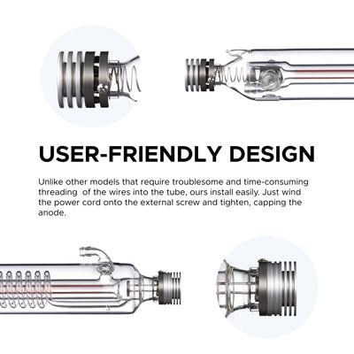 55W CO2 Laser Tube for Laser Engraver Cutting Machine [Compatible with Polar Lite 55W Desktop CO2 Laser Engraver]