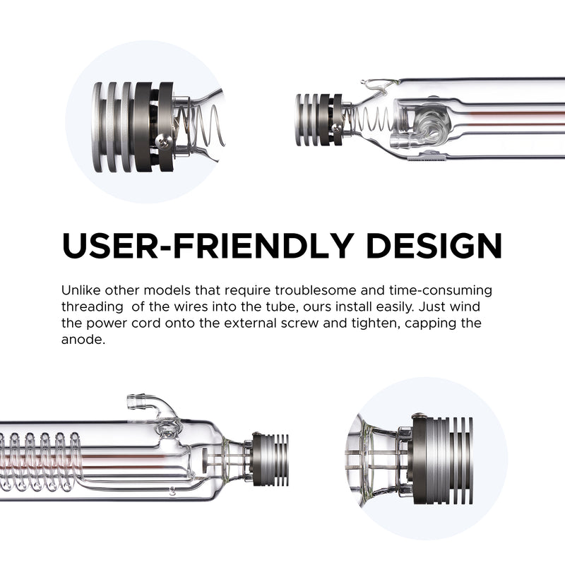 55W CO2 Laser Tube for Laser Engraver Cutting Machine [Compatible with Polar Lite 55W Desktop CO2 Laser Engraver]