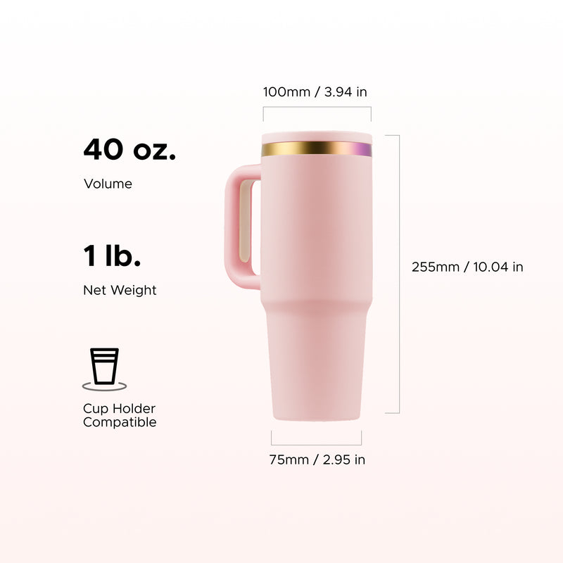 OMTech 40 oz. Tumblers with Handle & Lid, 12 Pack Tumbler Bulk with Double Wall Vacuum Insulation