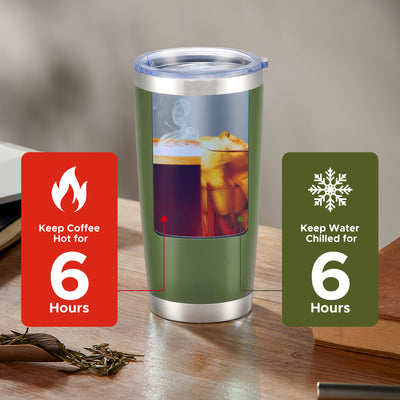 OMTech 20 oz Tumblers Bulk 6pc Stainless Steel Tumbler Set with Lid & Straw, Double Wall Vacuum Insulated Mug for Laser Engraver