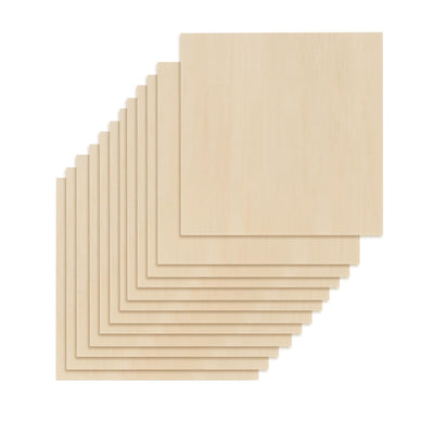 OMTech 12 Pack Basswood Sheets, 12"x12" Plywood Sheets for Laser Cutting and Engraving