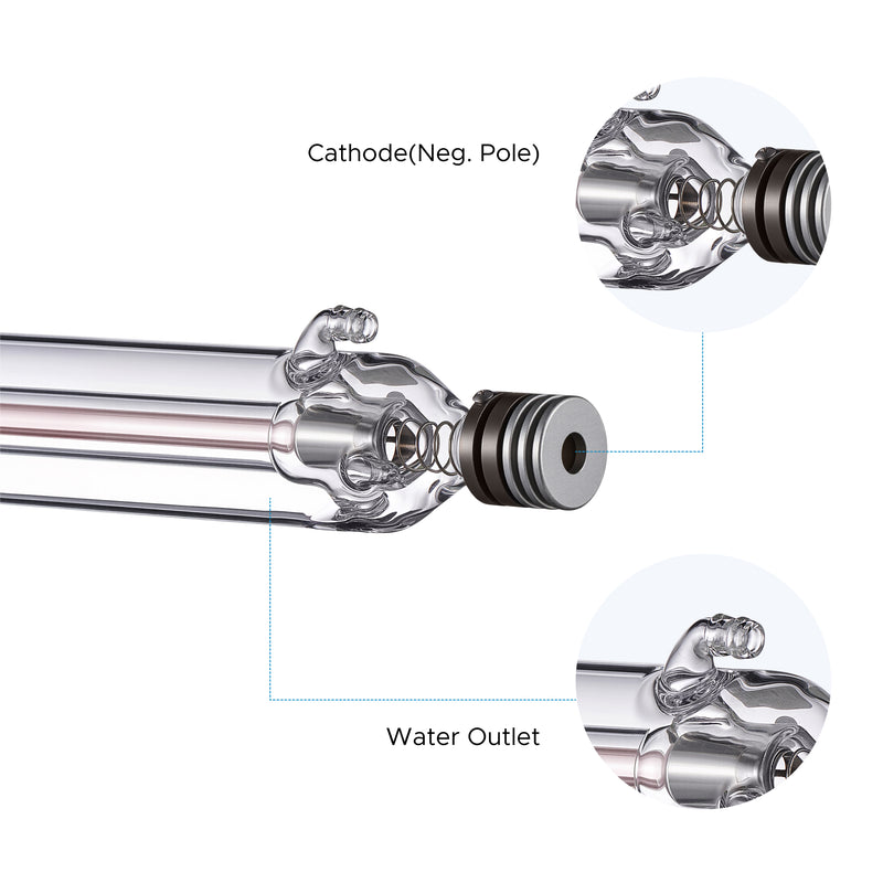 55W CO2 Laser Tube for Laser Engraver Cutting Machine [Compatible with Polar Lite 55W Desktop CO2 Laser Engraver]