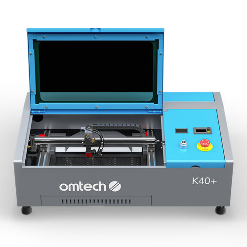 Pre-Owned DF0812-40BN - K40+ - 40W CO2 Desktop Laser Engraver Machine with 8” x 12” Working Area, Compatible with LightBurn, LCD Display, and Red Dot Pointer (Blue)