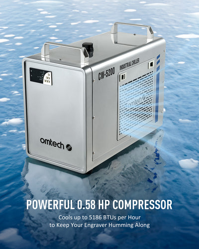 6L Industrial Single Water Chiller for 60W-150W CO2 Laser Engraver Machines