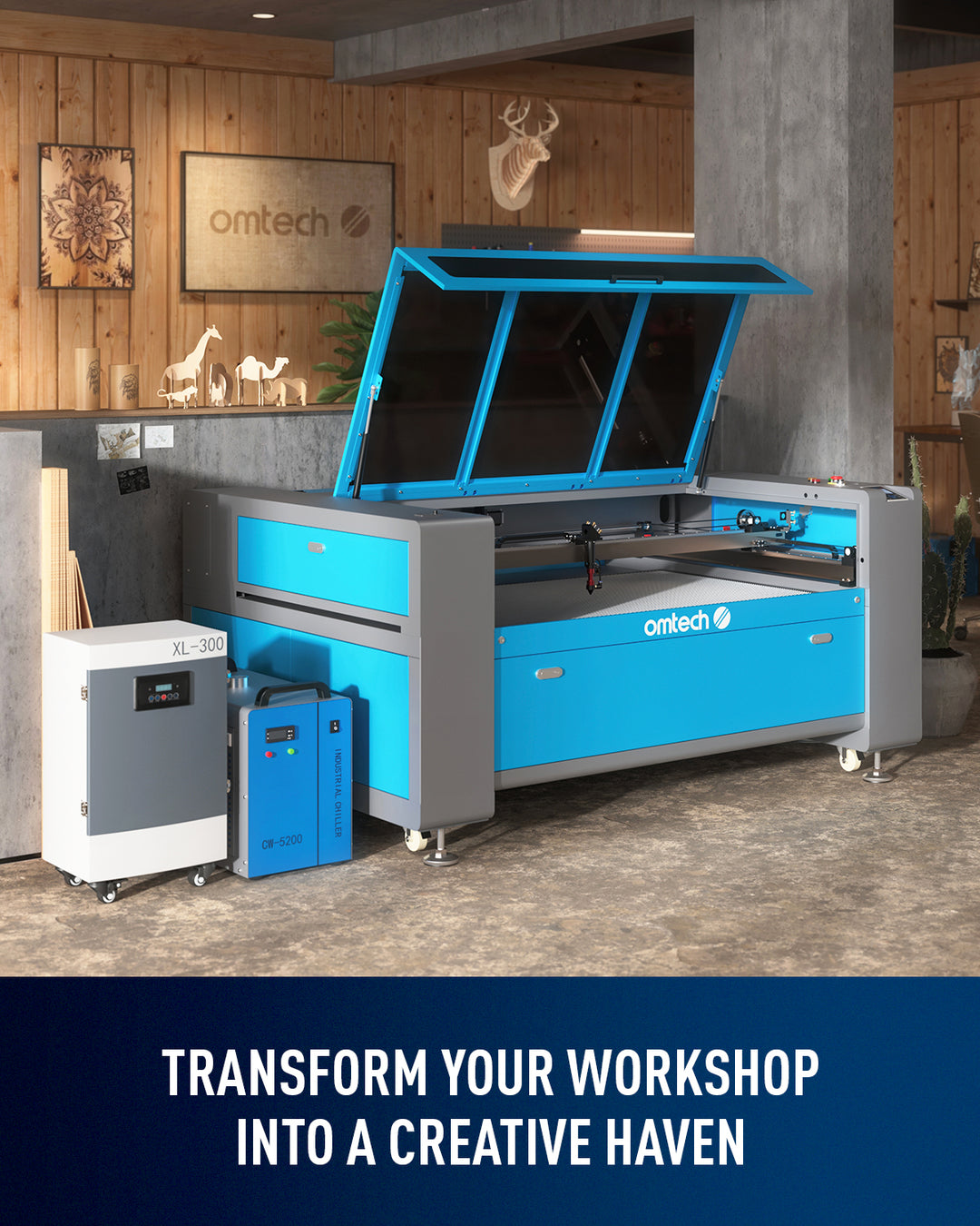 AF3555 130w CO2 Laser Engraver Pre-owned – OMTech