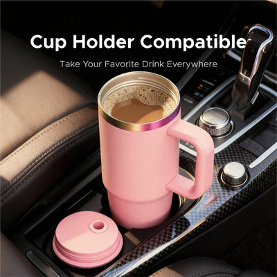 OMTech 40 oz. Tumblers with Handle & Lid, 12 Pack Tumbler Bulk with Double Wall Vacuum Insulation