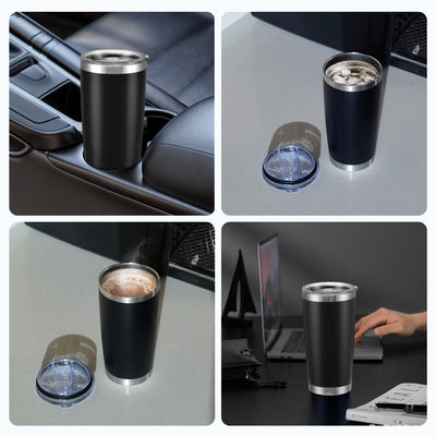 OMTech 20 oz Tumblers Bulk 1pc Stainless Steel Tumbler Set with Lid & Straw, Double Wall Vacuum Insulated Mug for Laser Engraver