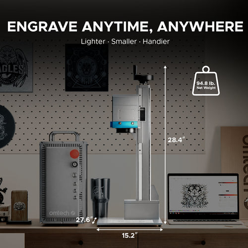 OMTech 50W Split Fiber Laser Engraving Machine with 6.9