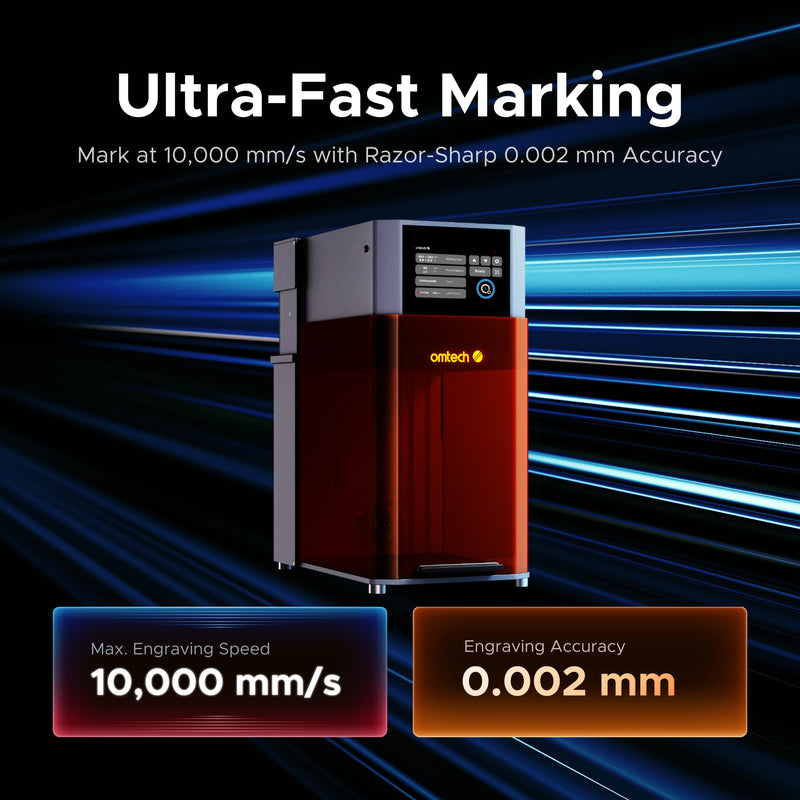 OMTech Solis Duo 30W Fiber & 20W Diode Dual Laser Engraver with Autofo