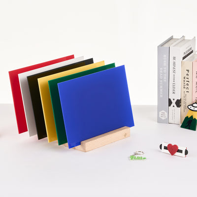 OMTech 6 Pack Colored Acrylic Sheets, 8"x12" Plexiglass Sheets with 0.1" Thickness for Laser Engraving & Cutting