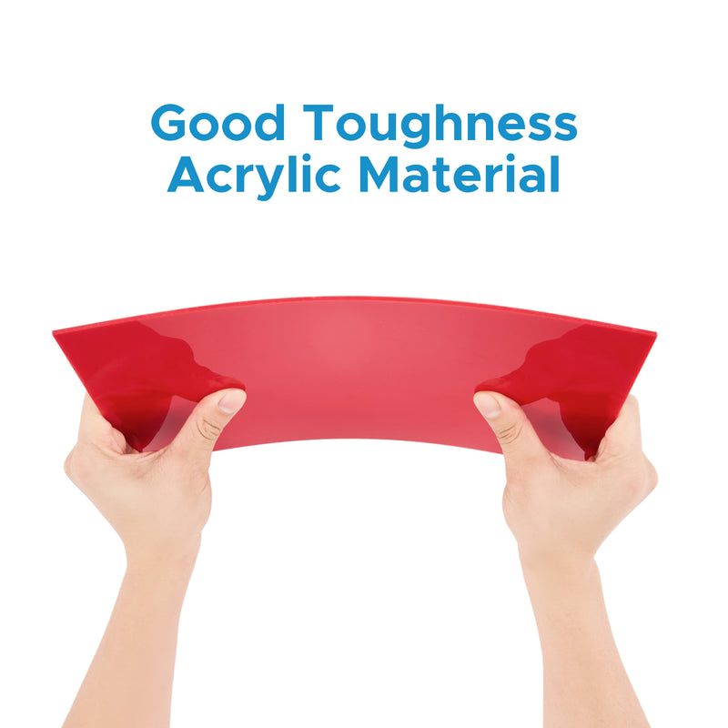 OMTech 6 Pack Colored Acrylic Sheets, 8"x12" Plexiglass Sheets with 0.1" Thickness for Laser Engraving & Cutting