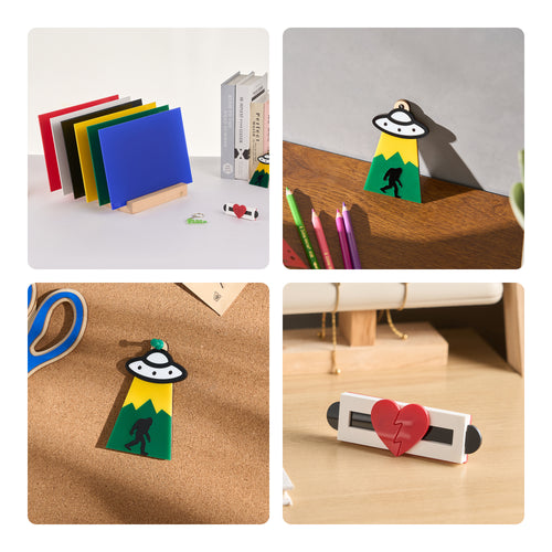 OMTech 6 Pack Colored Acrylic Sheets, 8