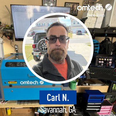 Laser Engraving in Savannah, Georgia | Demo Room Host - Carl N.