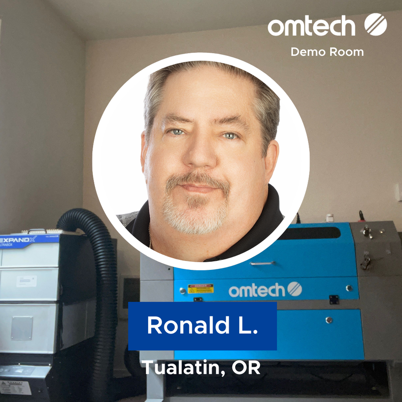 Laser Engraving in Tualatin, Oregon | Demo Room Host - Ronald L.