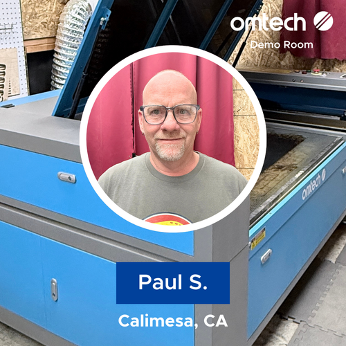 Laser Engraving in Calimesa, California | Demo Room Host - Paul S.