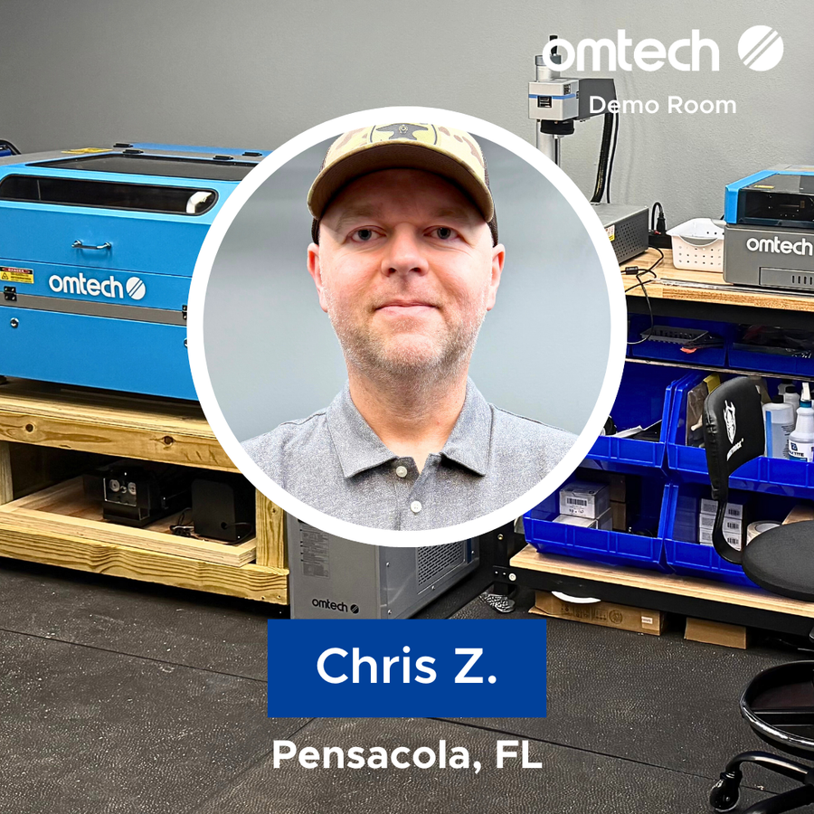 Laser Engraving in Pensacola, Florida | Demo Room Host - Chris Z.
