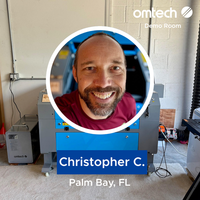 Laser Engraving in Palm Bay, Florida | Demo Room Host - Christopher C.