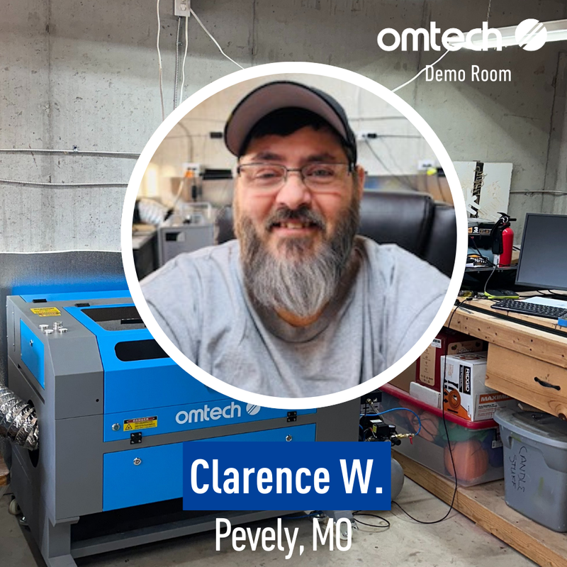 Laser Engraving in Pevely, Missouri | Demo Room Host - Clarence W.