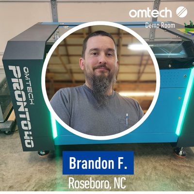 Laser Engraving in Roseboro, North Carolina | Demo Room Host - Brandon F.
