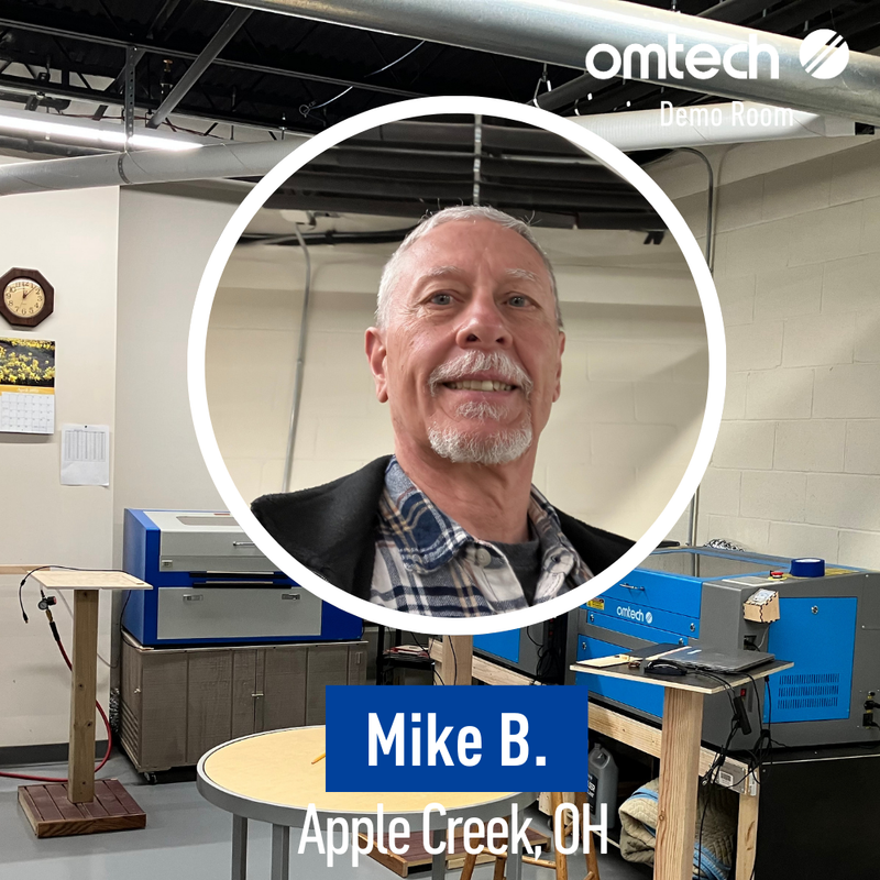 Laser Engraving in Apple Creek, Ohio | Demo Room Host - Mike B.