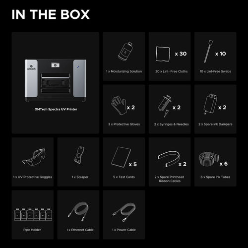 OMTech Spectra A3+ Flatbed UV Printer — Single / Dual Printhead