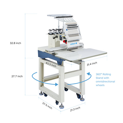 OMTech Pulse 15 Needle Commercial Embroidery Machine