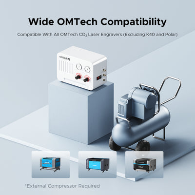 OMTech Smart High-Low Pressure Airway Module for CO2 Laser Engravers and Cutters without Air Compressor (K40 & Polar Not Compatible)