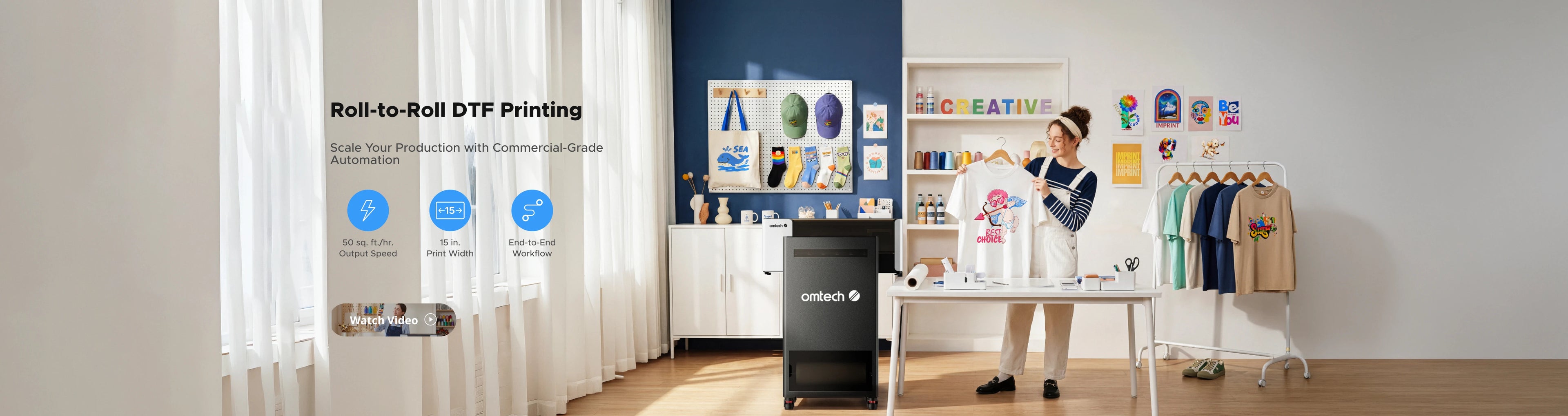 OMTech Aurora D1 DTF printer
