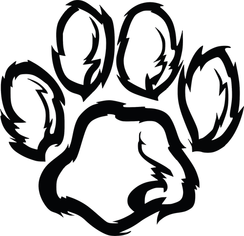 Dog paw prints