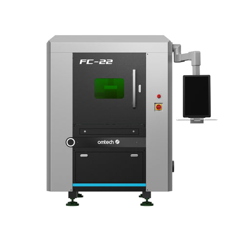 OMTech FC-22 1500W Fully Enclosed Fiber Laser Cutting Machine with Front & Back Pass Through & Built-in Water Chiller