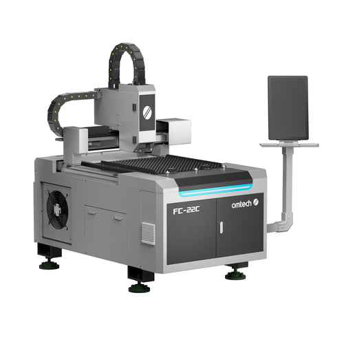 OMTech FC-22C 1500W Open Metal Laser Cutter Machine with Built-in Water Chiller & External Exhaust Fan