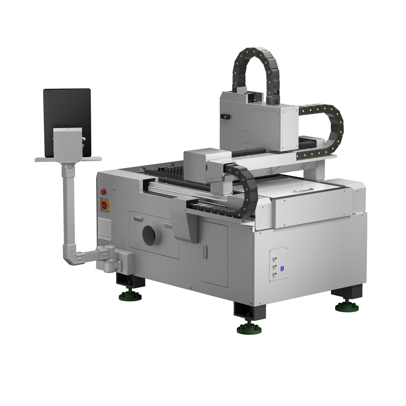 OMTech FC-22C 1500W Open Metal Laser Cutter Machine with Built-in Water Chiller & External Exhaust Fan
