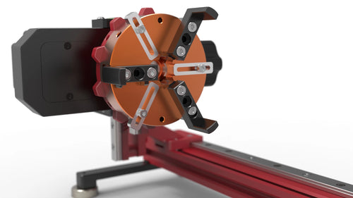 OMTech PiBurn Grip 2 – World’s Best Chuck Laser Rotary for CO₂ Laser Engraver