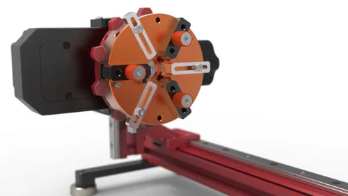 OMTech PiBurn Grip 2 – World’s Best Chuck Laser Rotary for CO₂ Laser Engraver