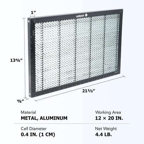 12x20 Inch Metal Honeycomb Laser Working Bed for CO2 Laser Engravers Excluding OMTech Polar
