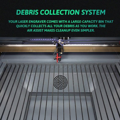 130W CO2 Laser Engraver Cutting Machine with 35” x 55” Working Area (with Water Chiller and Auto Focus) - OMTech Laser
